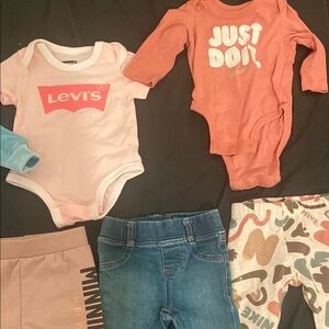 Nike Pink and Orange Kids Matching Set